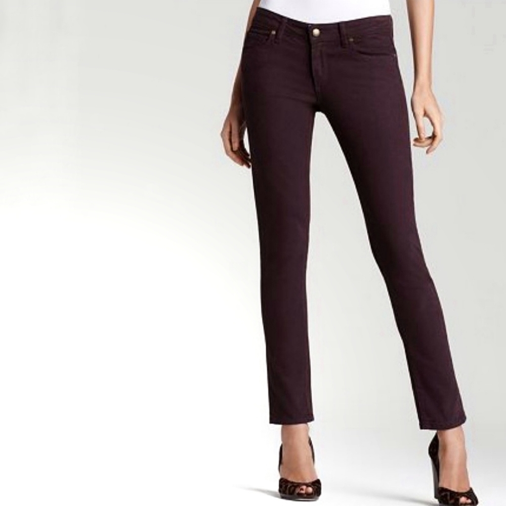 PAIGE | Verdugo Ankle Black Cherry Jeans